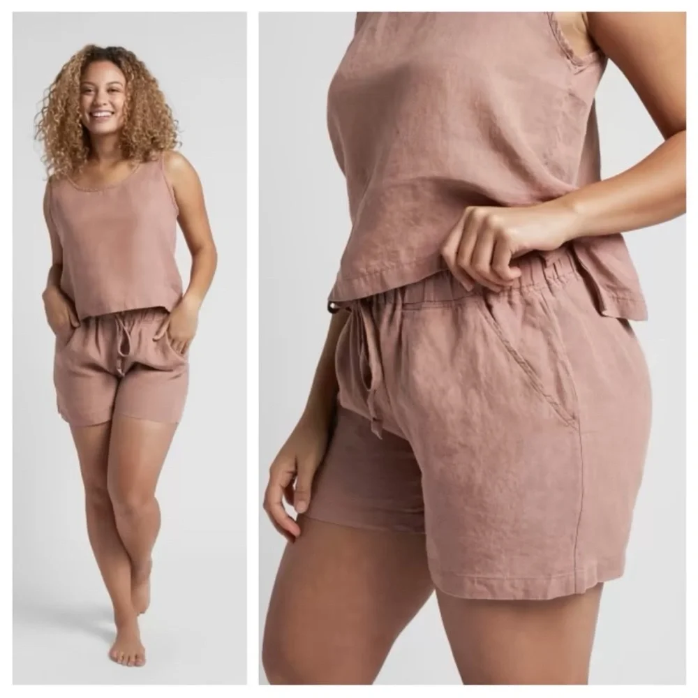 Parachute Linen Shorts In Clay Pink Women’s Size Small - Picture 1 of 7
